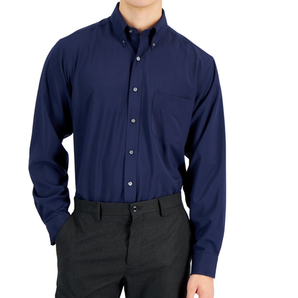 Club Room Men’s Dress Shirt Deep Ocean 14.5 32/33 NWT